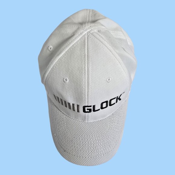Glock Adjustable Baseball Cap Hat White & Black - Picture 6 of 8
